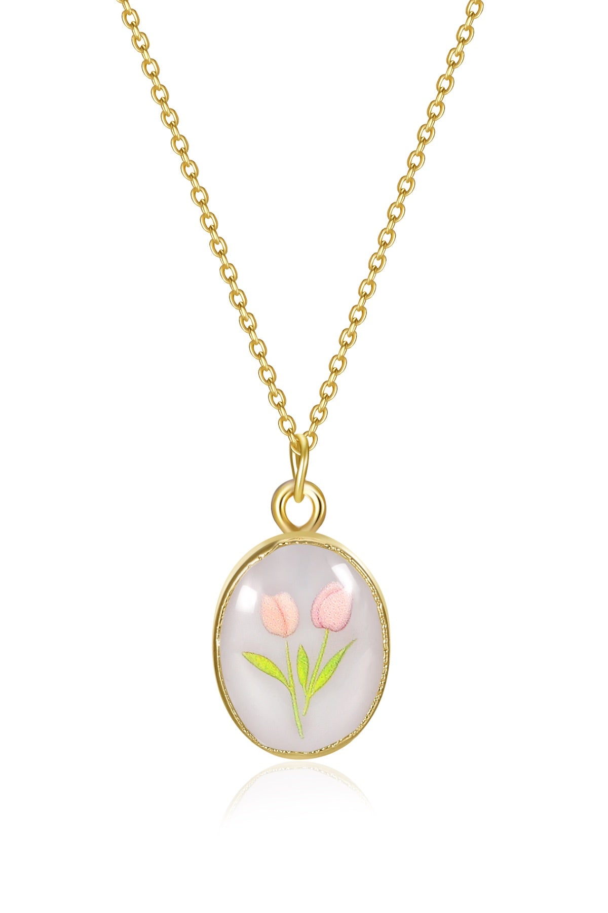 Milky Tulip Necklace