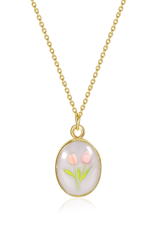 Milky Tulip Necklace