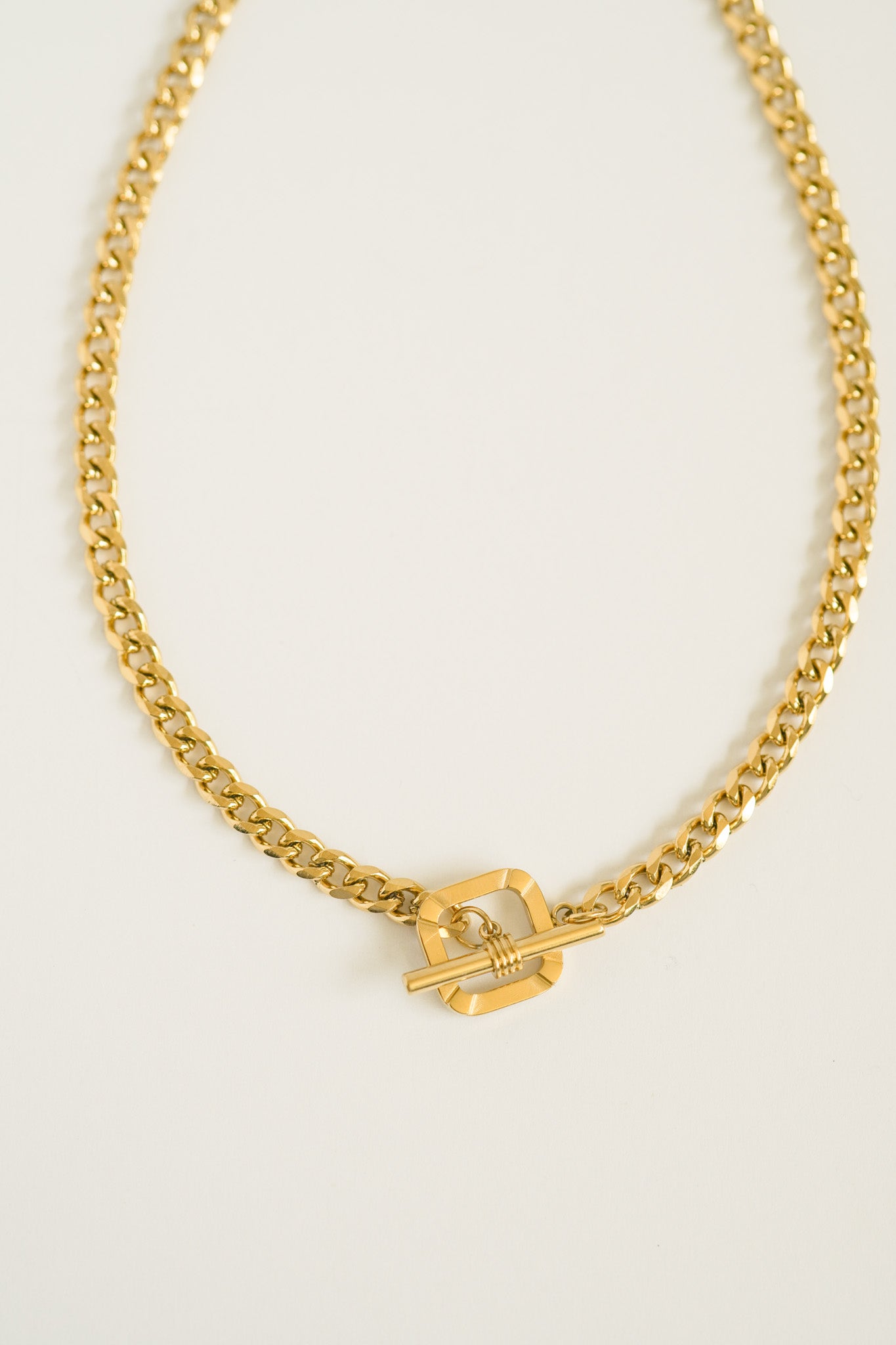 Square Cuban Toggle Necklace
