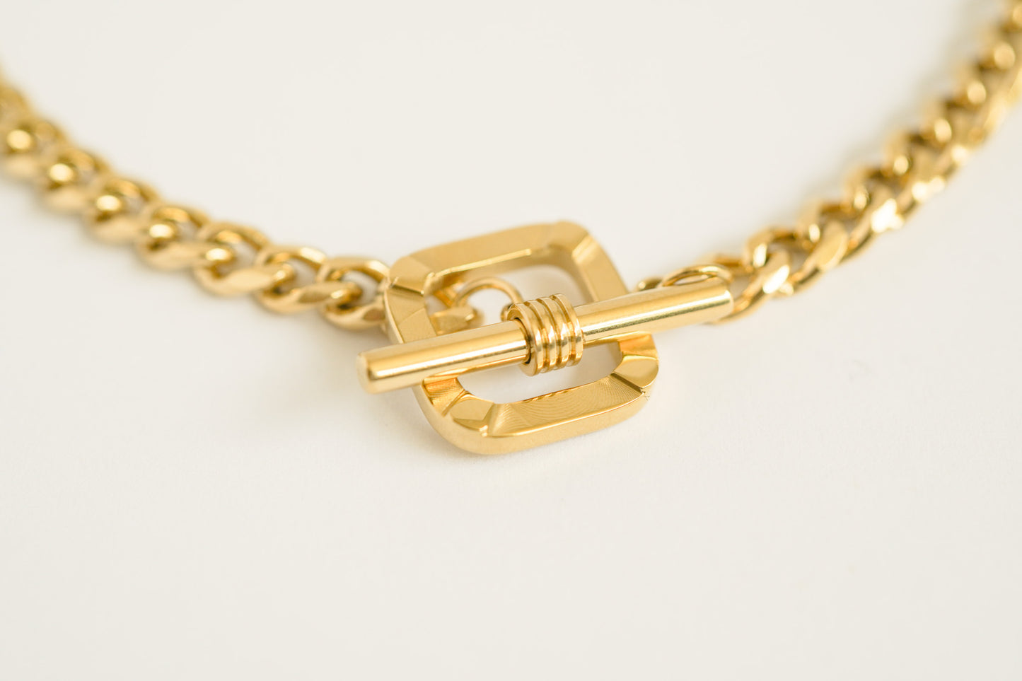 Square Cuban Toggle Necklace