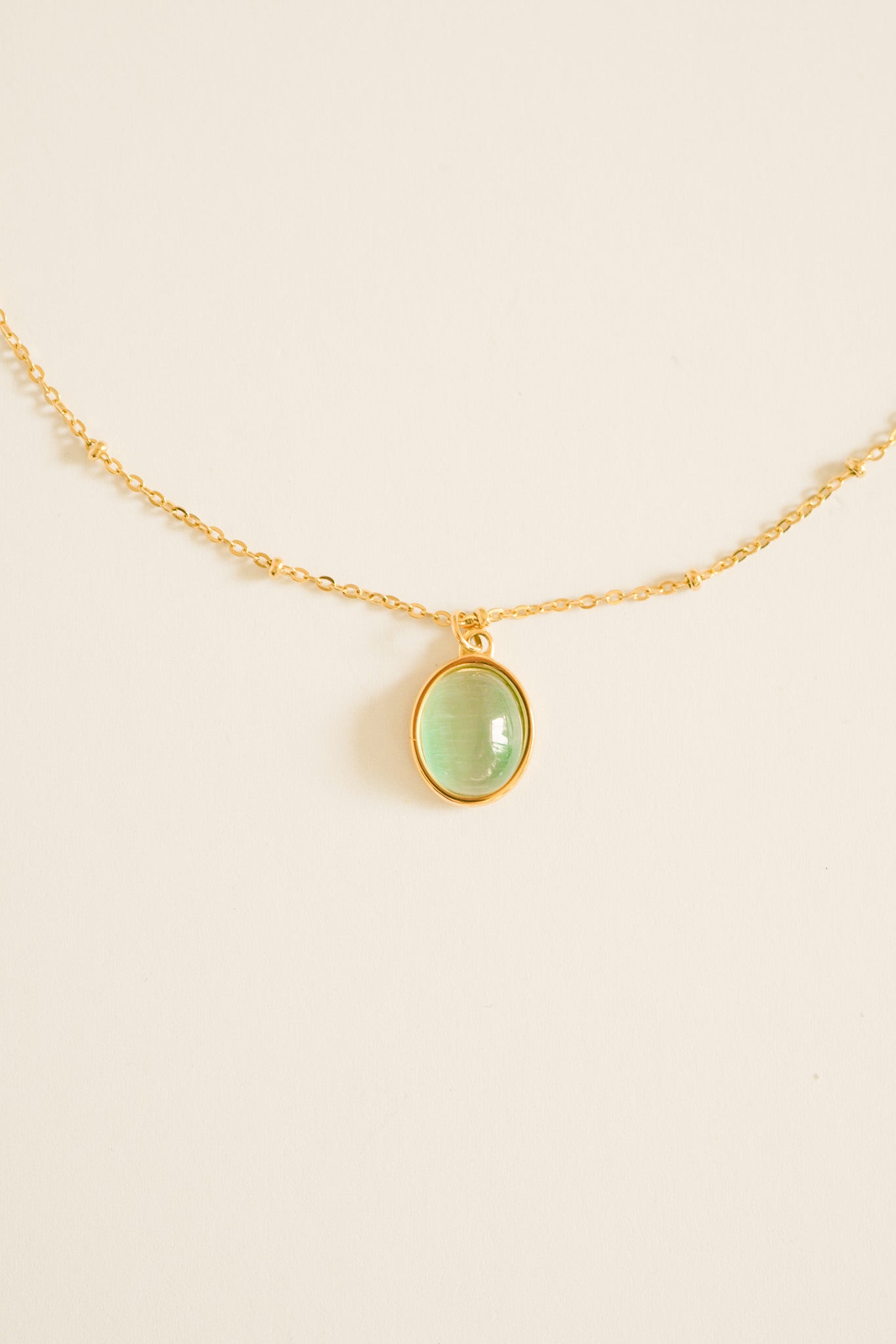 Oval Aquamarine Necklace