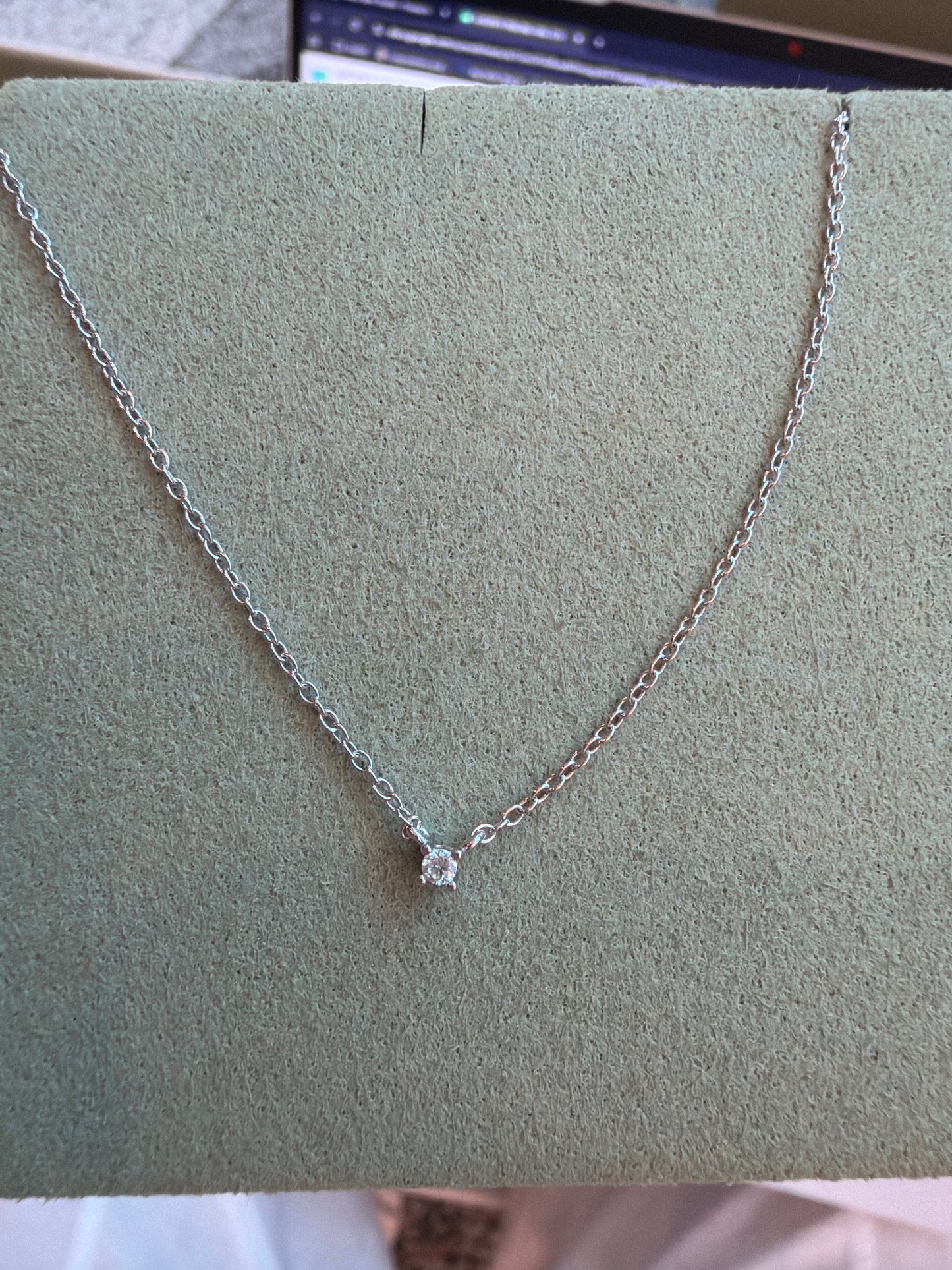 Kayleigh Moissanite silver necklace