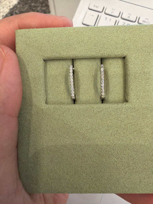Moissanite Square Hoops