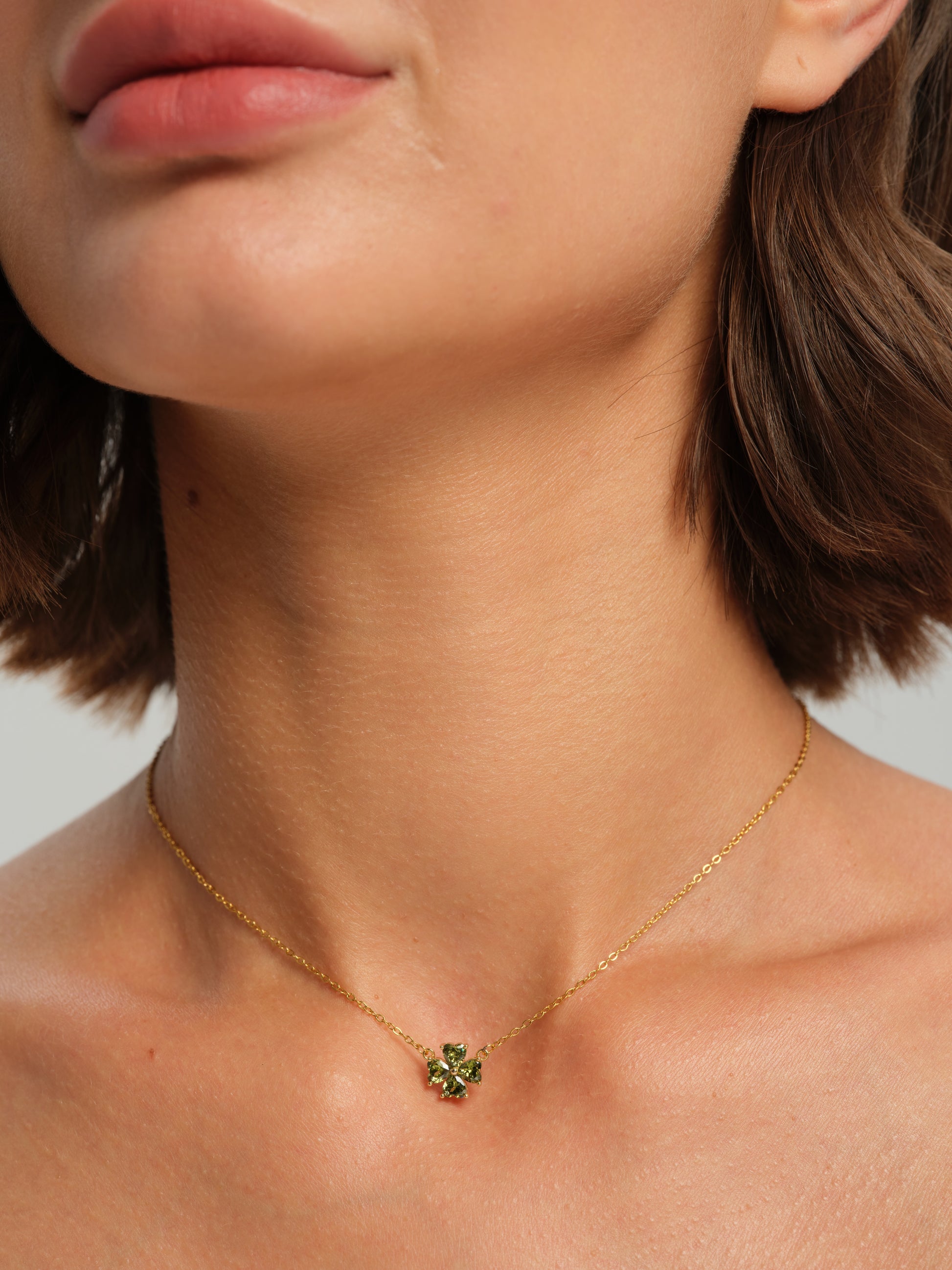 Peridot Forget-Me-Not Necklace