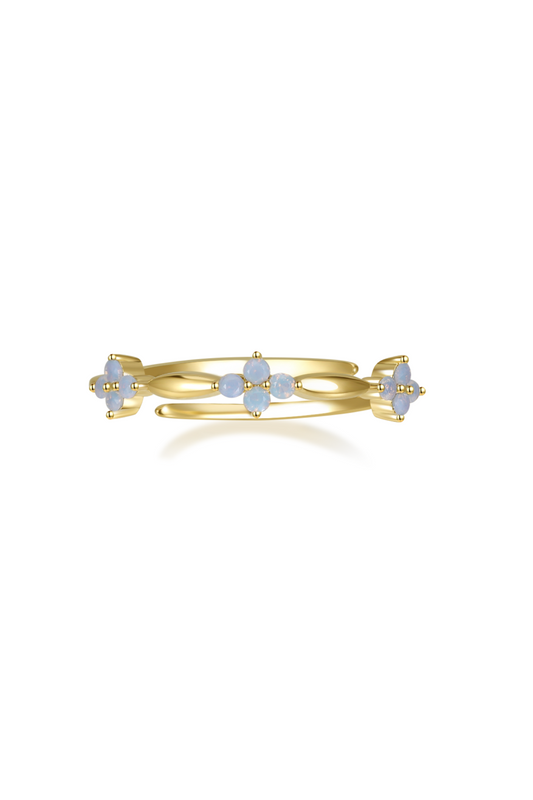 Blue clover Ring