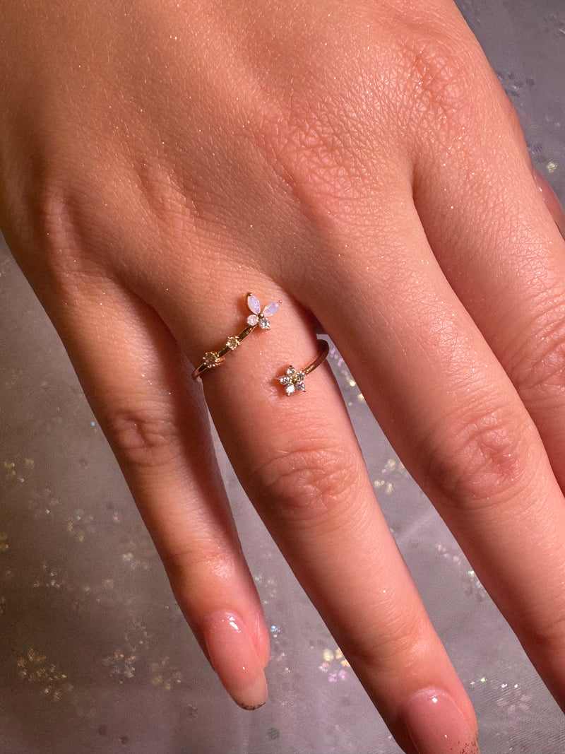 Dainty discount butterfly ring