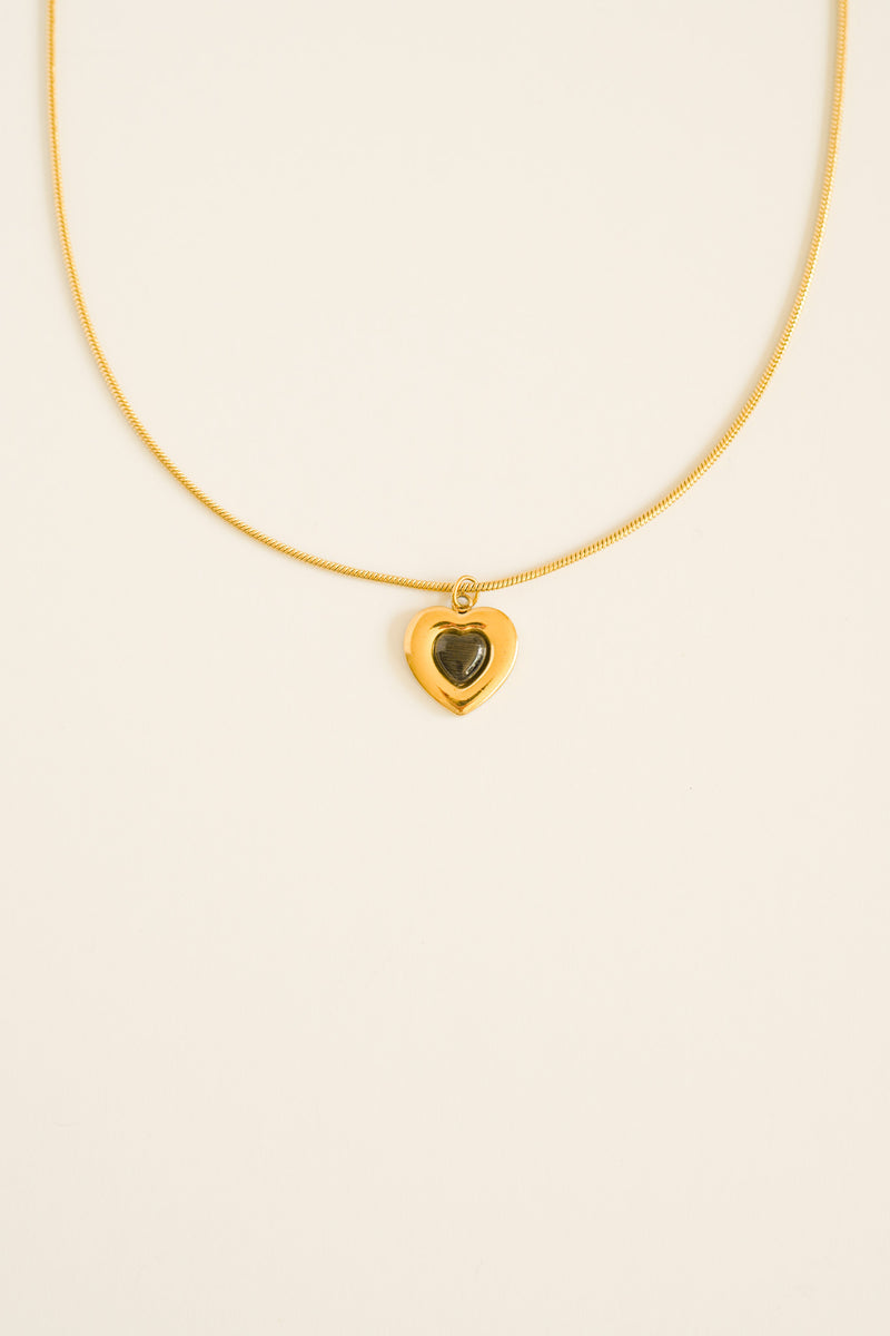 Heart Onyx Necklace