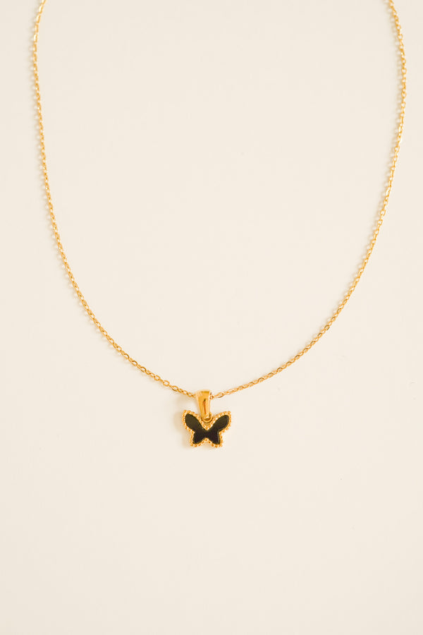 Onxy Butterfly Necklace