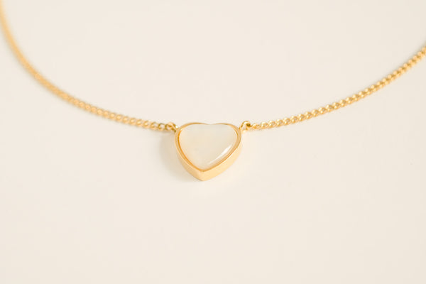 Milky Heart Necklace